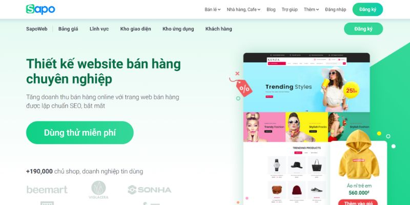 Sapo Việt Nam - Thiết kế website chuẩn SEO 