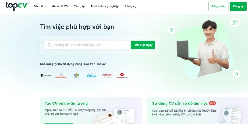 TopCV.vn là một trang web tuyển dụng nổi tiếng hiện nay